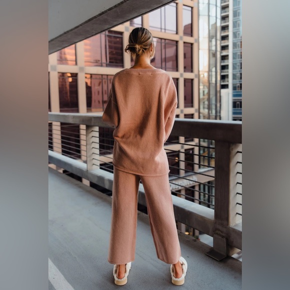 NWOT FREE PEOPLE BEACH Hailee Sweater Set In Dusty Himalayan MSRP $128 Size M - Picture 5 of 16